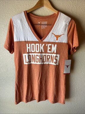 🧡 Texas Longhorns "Hook 'Em Longhorns" V-Neck Game Day Tee